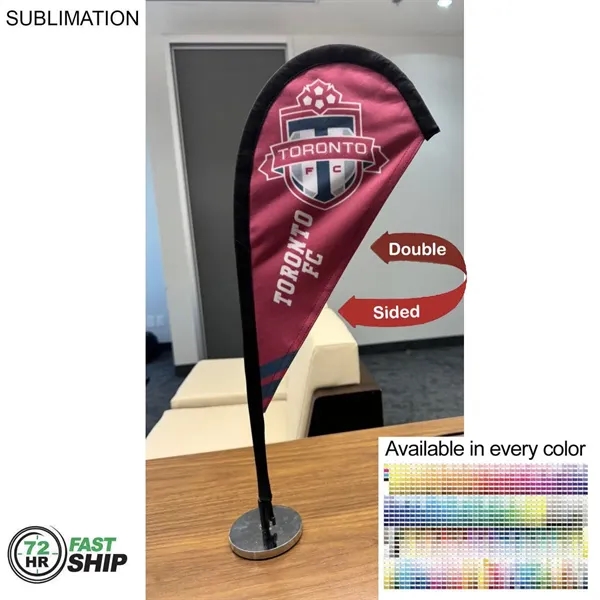 Table Topper Teardrop Sail Sign Flag, 20"... from ASI 53509 FIEL-Fairdeal Import & Export