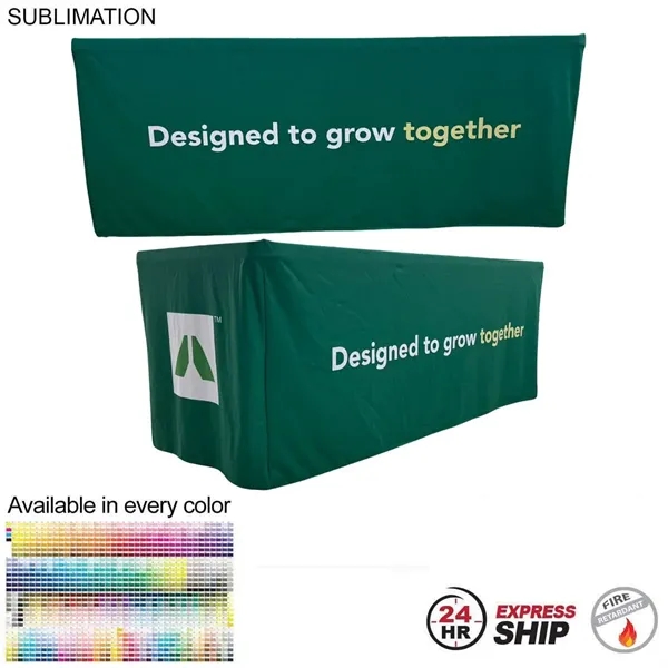 24Hr Express Ship - Sublimated premium box style fitted table cloth... from ASI 53509 FIEL-Fairdeal Import & Export