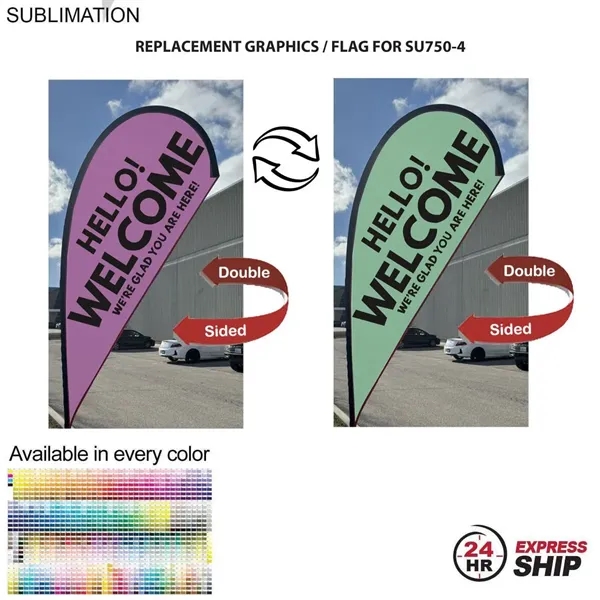 Replacement Flag for 10' Small Feather Flag Kit, Full Color Graphics... from ASI 53509 FIEL-Fairdeal Import & Export / FIEL