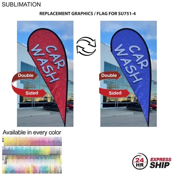 Replacement Flag for 13' Medium Feather Flag Kit, Full Color Graphics... from ASI 53509 FIEL-Fairdeal Import & Export / FIEL