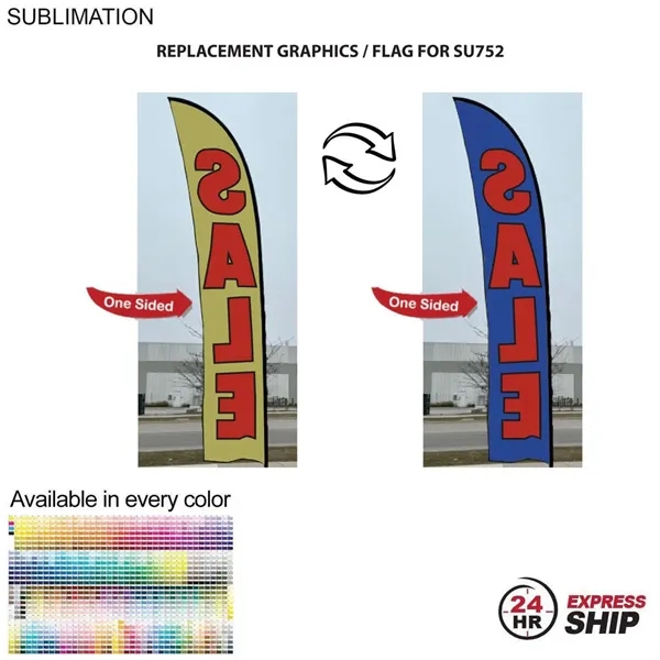 Replacement Flag for 15' Large Feather Flag Kit, Full Color Graphics... from ASI 53509 FIEL-Fairdeal Import & Export / FIEL