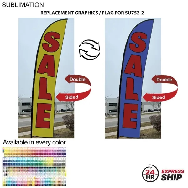 Replacement Flag for 15' Large Feather Flag Kit, Full Color Graphics... from ASI 53509 FIEL-Fairdeal Import & Export / FIEL