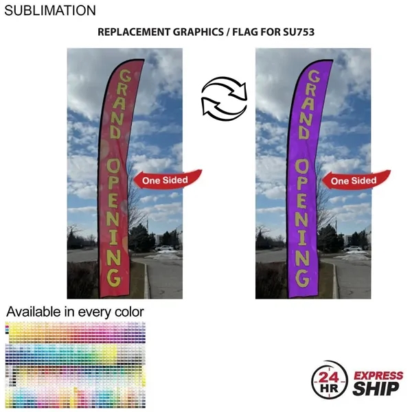 Replacement Flag for 19' X-Large Feather Flag Kit, Full Color Graphics... from ASI 53509 FIEL-Fairdeal Import & Export / FIEL