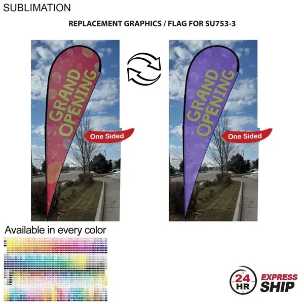 Replacement Flag for 19' X-Large Feather Flag Kit, Full Color Graphics... from ASI 53509 FIEL-Fairdeal Import & Export / FIEL