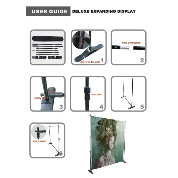 48hr quick ship- 8' exhibitor expanding display kit, superior block out... from ASI 53509 FIEL-Fairdeal Import & Export