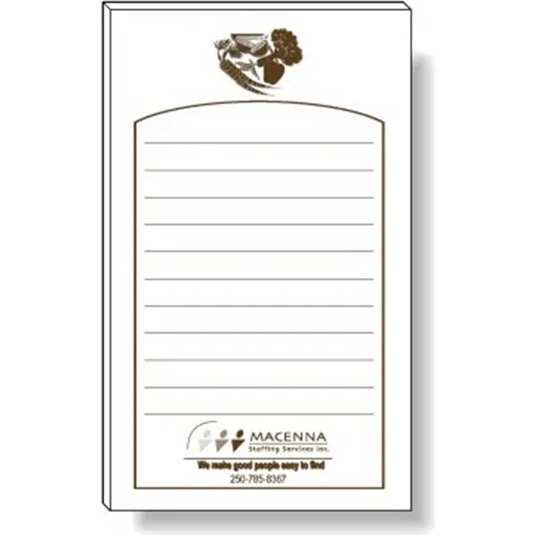 50 Page Magnetic Note-Pad. Offset printed in 1 custom Pantone colour... from ASI 87400 ArtechPro