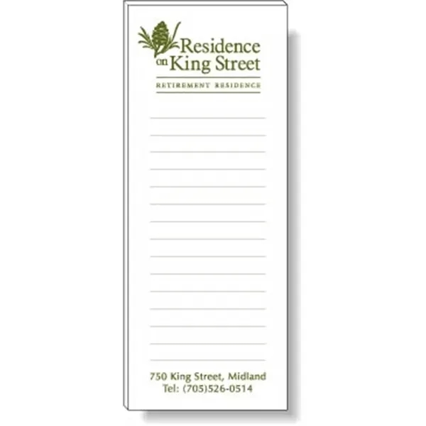 50 Page Magnetic Note-Pad. Offset printed in 1 custom Pantone colour... from ASI 87400 ArtechPro