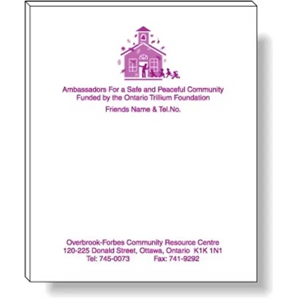 50 Page Magnetic Note-Pad. Offset printed in 1 custom Pantone colour... from ASI 87400 ArtechPro