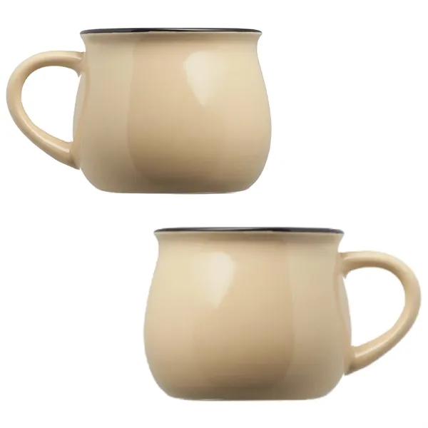 Two tone glossy coffee mug, 12 oz. capacity with 1 color... from ASI 37218 Athena Promo (tm)