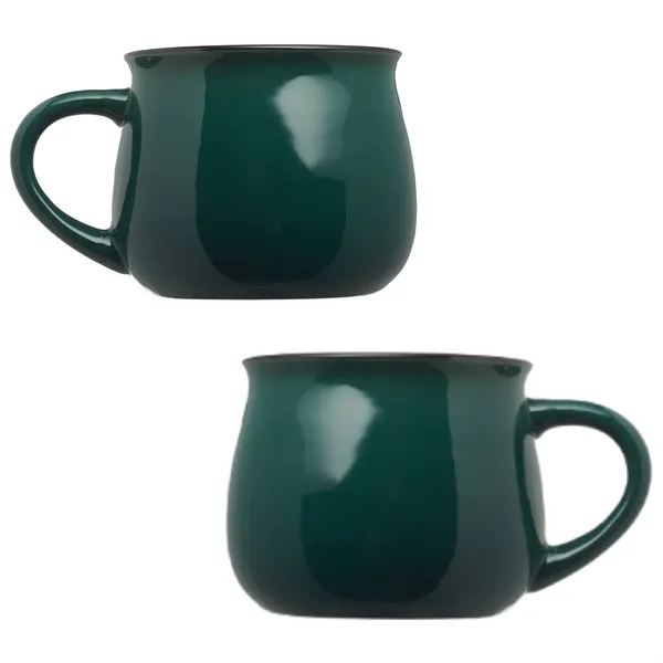 Two tone glossy coffee mug, 12 oz. capacity with 1 color... from ASI 37218 Athena Promo (tm)
