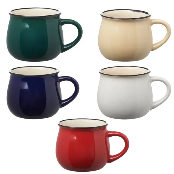 Two tone glossy coffee mug, 12 oz. capacity with 1 color... from ASI 37218 Athena Promo (tm)