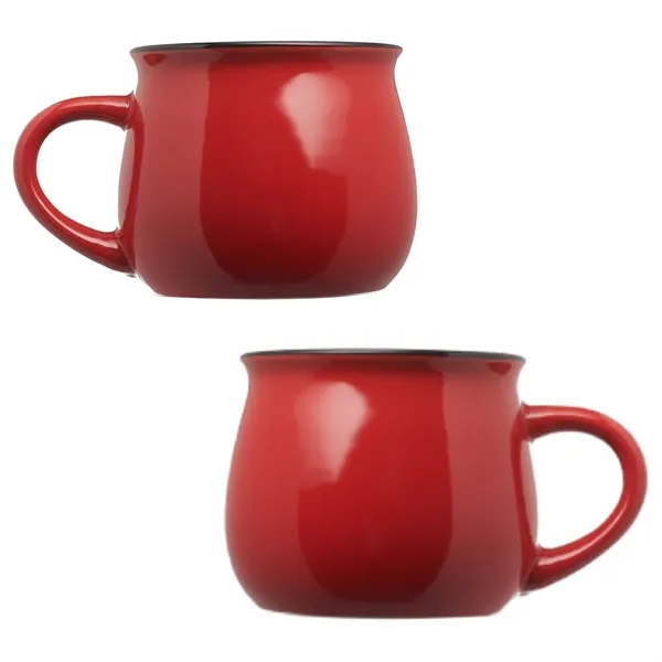Two tone glossy coffee mug, 12 oz. capacity with 1 color... from ASI 37218 Athena Promo (tm)