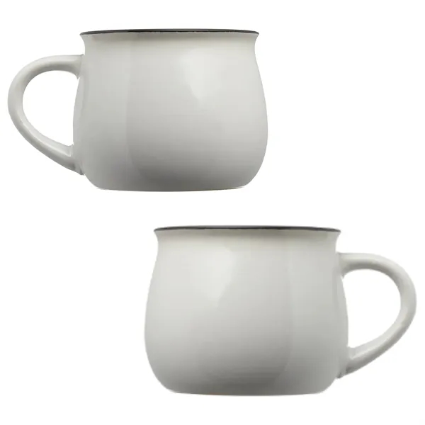 Two tone glossy coffee mug, 12 oz. capacity with 1 color... from ASI 37218 Athena Promo (tm)