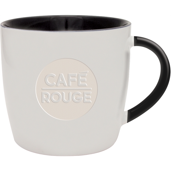 13 oz. ceramic mug with white exterior, colored interior and matching... from ASI 71920 Moderne Glass Company Inc / Glass America®