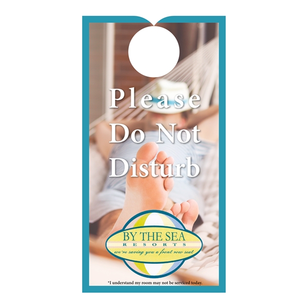 Full Color Plastic door knob hanger... from ASI 56950 Gill Studios Inc / Gill-Line®