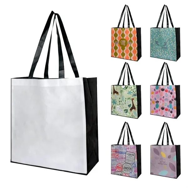 Full Gusseted Tote-Full Color Design on Front - Back Side is... from ASI 67557 LimeLight Ent / Limelight USA