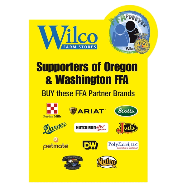 Custom die cut tag made white gloss vinyl plastic for placing... from ASI 56950 Gill Studios Inc / Gill-Line®