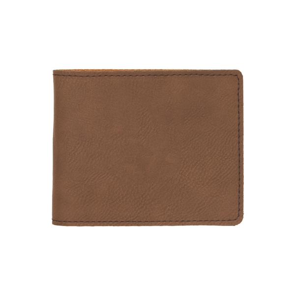 4 1/2" x 3 1/2" x 1/8" PU leatherette bifold wallet... from ASI 74601 Calico