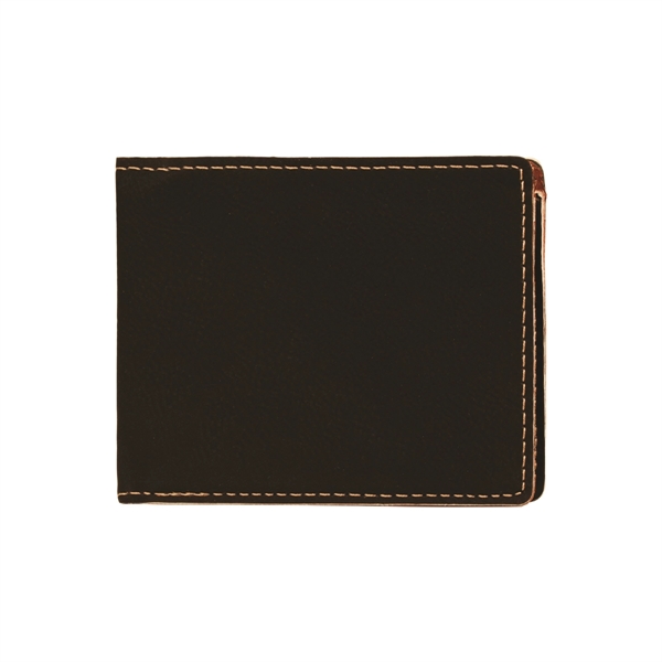 4 1/2" x 3 1/2" x 1/8" PU leatherette bifold wallet... from ASI 74601 Calico