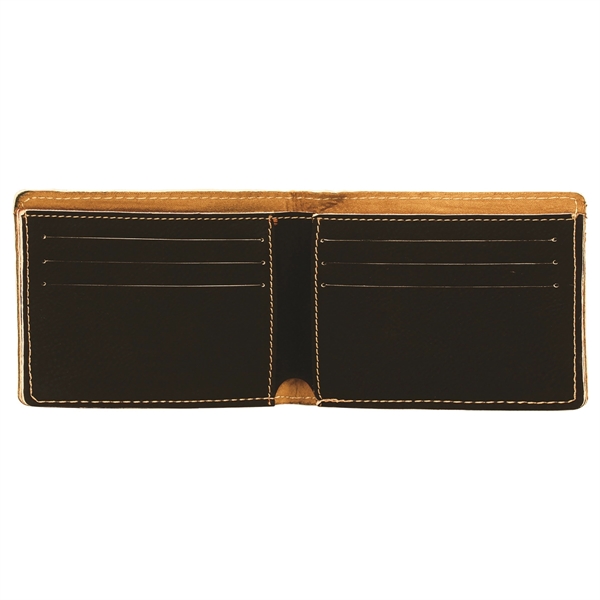 4 1/2" x 3 1/2" x 1/8" PU leatherette bifold wallet... from ASI 74601 Calico