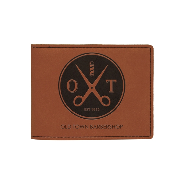 4 1/2" x 3 1/2" x 1/8" PU leatherette bifold wallet... from ASI 74601 Calico