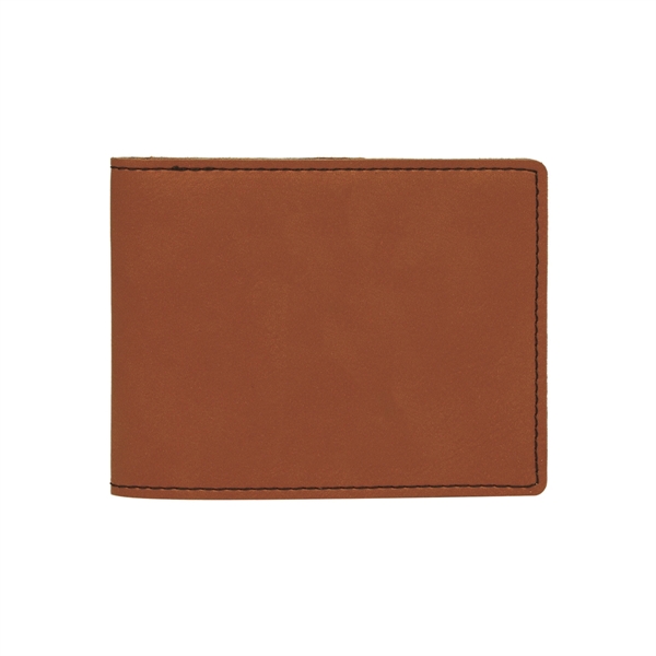 4 1/2" x 3 1/2" x 1/8" PU leatherette bifold wallet... from ASI 74601 Calico