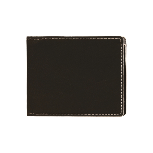 4 1/2" x 3 1/2" x 1/8" PU leatherette bifold wallet... from ASI 74601 Calico