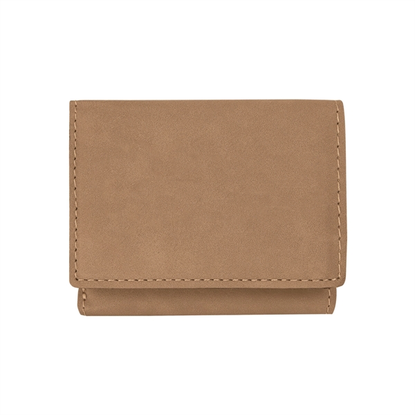 3" x 4" x 1/8" PU leatherette wallet with trifold design... from ASI 74601 Calico