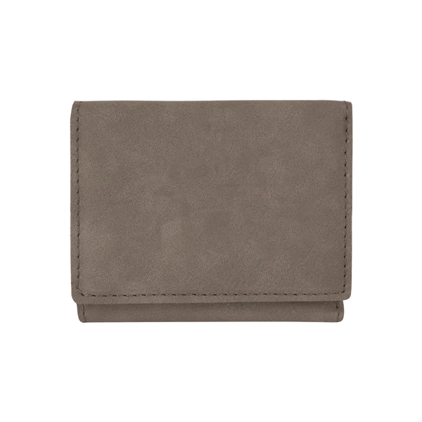 3" x 4" x 1/8" PU leatherette wallet with trifold design... from ASI 74601 Calico