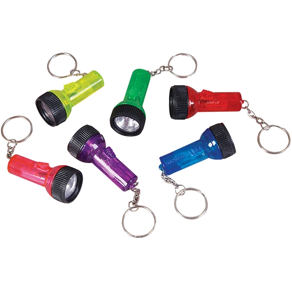 Flashlight keychain. Batteries included.... from ASI 85620 H M Schmidt Co Inc / Traveling Billboard