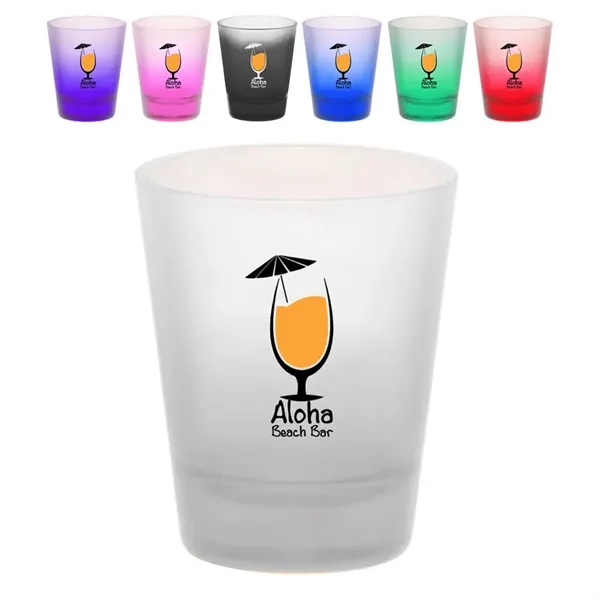 Clear frosted 1.75 oz. shot glass with thick protruding base and... from ASI 39552 BEL Promo