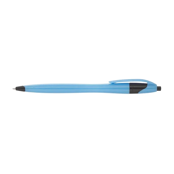 Plastic plunger action ballpoint pen with curvy and slender barrel for... from ASI 39552 BEL Promo