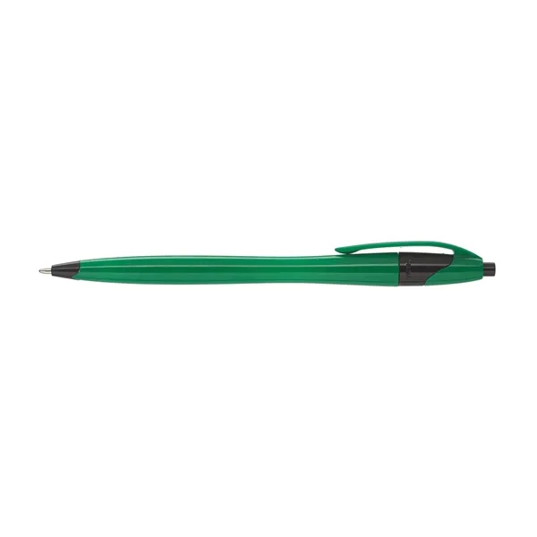Plastic plunger action ballpoint pen with curvy and slender barrel for... from ASI 39552 BEL Promo