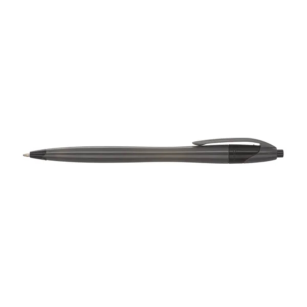 Plastic plunger action ballpoint pen with curvy and slender barrel for... from ASI 39552 BEL Promo