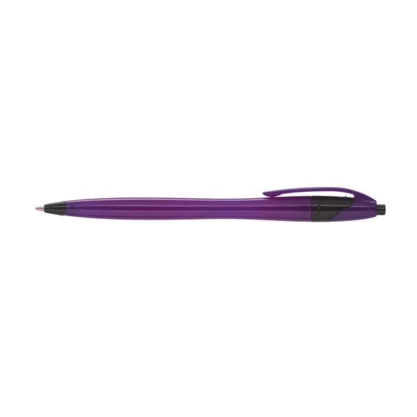 Plastic plunger action ballpoint pen with curvy and slender barrel for... from ASI 39552 BEL Promo