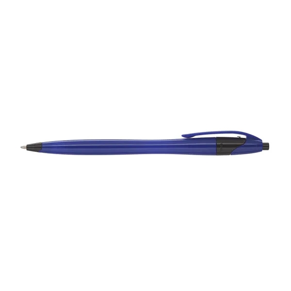 Plastic plunger action ballpoint pen with curvy and slender barrel for... from ASI 39552 BEL Promo