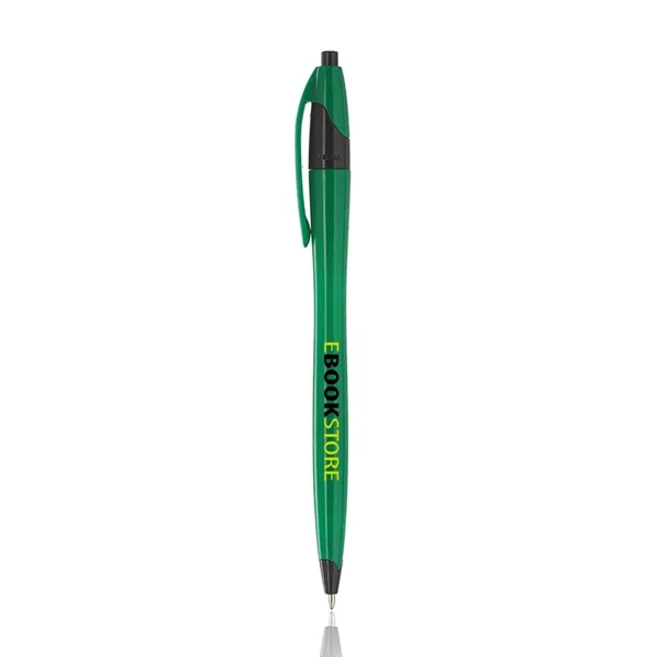 Plastic plunger action ballpoint pen with curvy and slender barrel for... from ASI 39552 BEL Promo