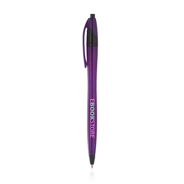 Plastic plunger action ballpoint pen with curvy and slender barrel for... from ASI 39552 BEL Promo