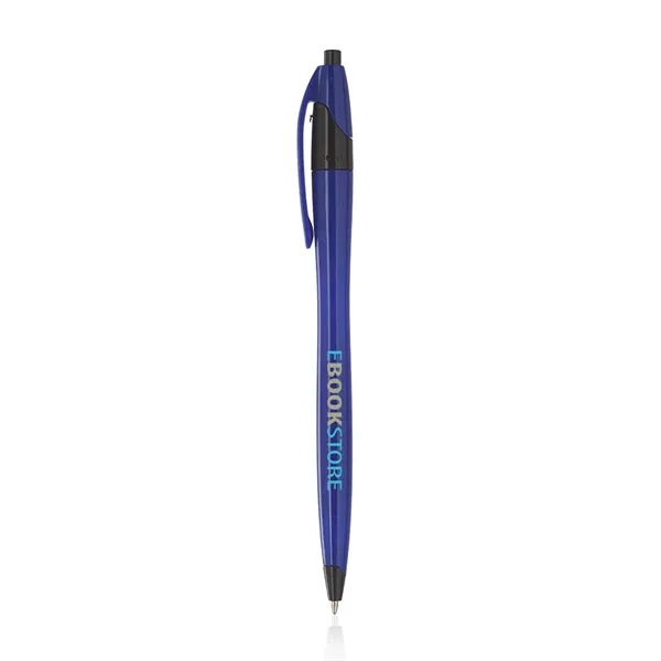Plastic plunger action ballpoint pen with curvy and slender barrel for... from ASI 39552 BEL Promo
