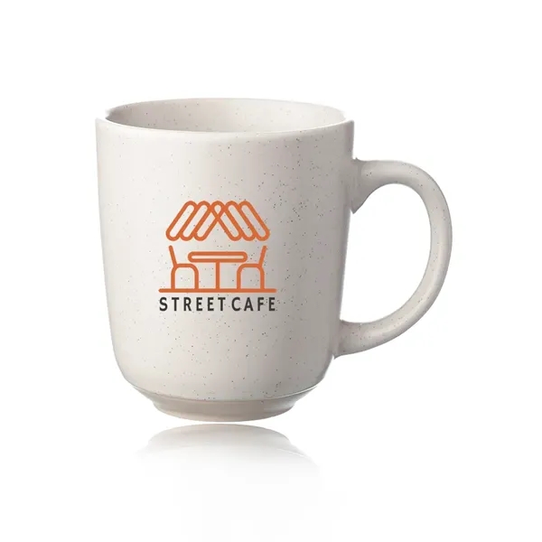 17 oz. speckled, bistro-style ceramic mug with easy comfort grip.... from ASI 39552 BEL Promo