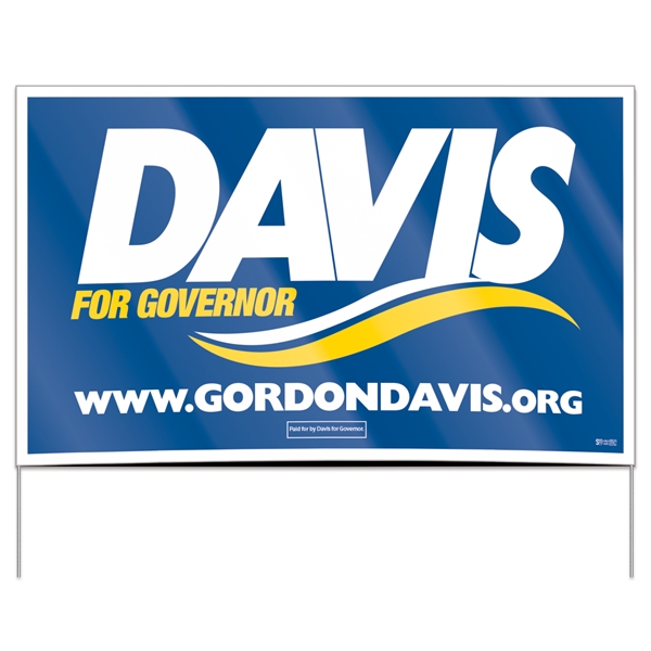 White polyethylene yard sign with opaque lining. Includes wire frames.... from ASI 56950 Gill Studios Inc / Gill-Line®