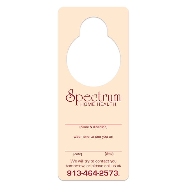 10 pt. white tag stock full color door hanger measuring 3... from ASI 56950 Gill Studios Inc / Gill-Line®