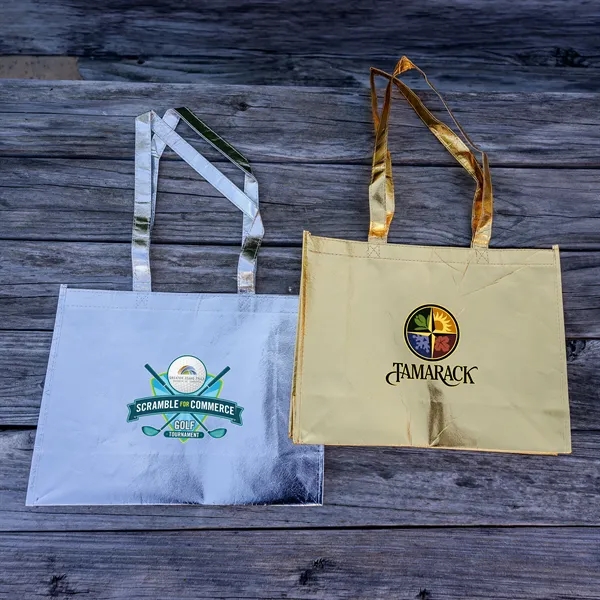 Full Color Metallic Large Tote... from ASI 30208 A P Specialties / AP Specialties