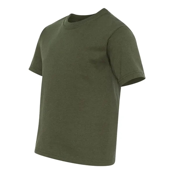 Youth 5.6 oz., 50% cotton / 50% polyester t-shirt. Blank product.... from ASI 84358 S&S Activewear