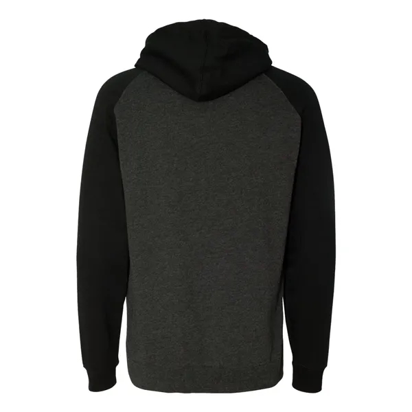 Raglan hooded pullover. Contrasting hood and sleeves. Blank product.... from ASI 84358 S&S Activewear