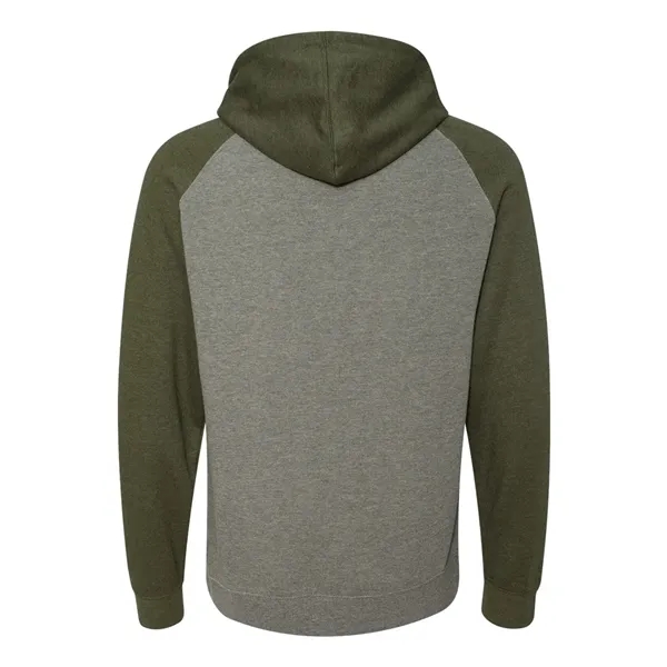 Raglan hooded pullover. Contrasting hood and sleeves. Blank product.... from ASI 84358 S&S Activewear