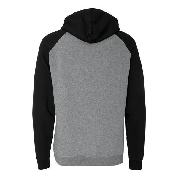 Raglan hooded pullover. Contrasting hood and sleeves. Blank product.... from ASI 84358 S&S Activewear