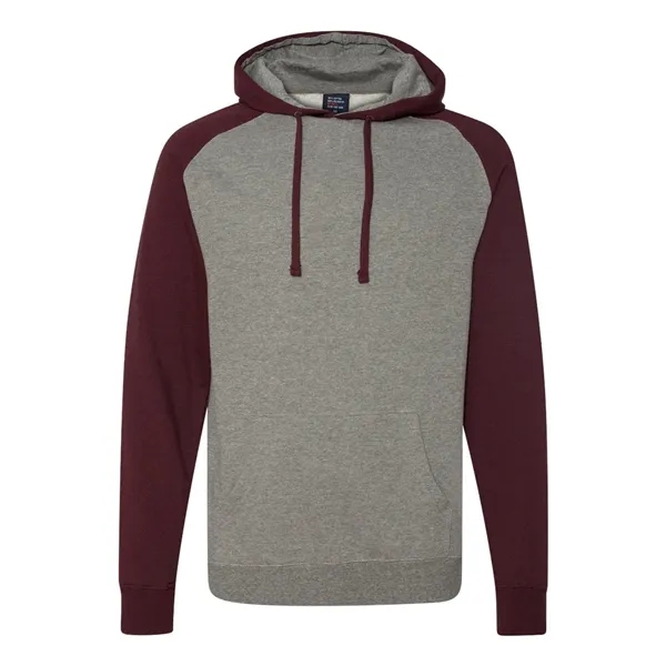 Raglan hooded pullover. Contrasting hood and sleeves. Blank product.... from ASI 84358 S&S Activewear