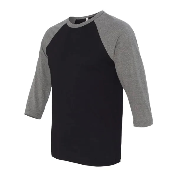 Unisex three-quarter sleeve baseball T-shirt with a retail fit, side seams,... from ASI 84358 S&S Activewear