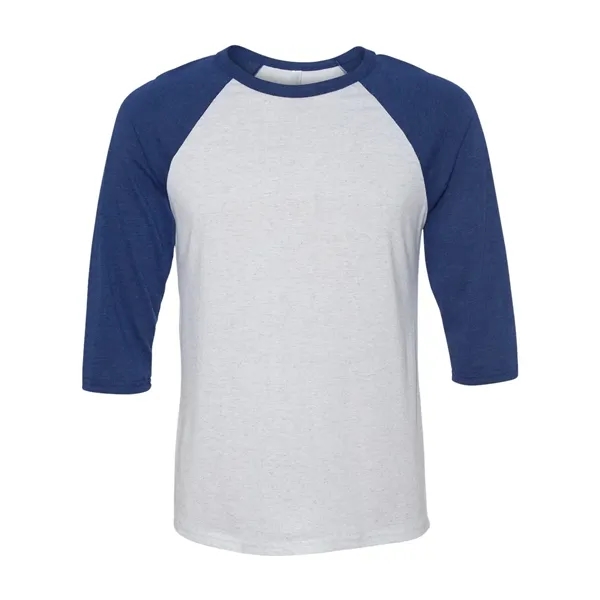 Unisex three-quarter sleeve baseball T-shirt with a retail fit, side seams,... from ASI 84358 S&S Activewear